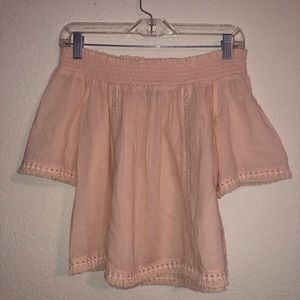 Aerie pink off the shoulder top
